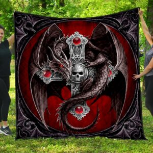 Skull Dragon Quilt  02568  Quilt